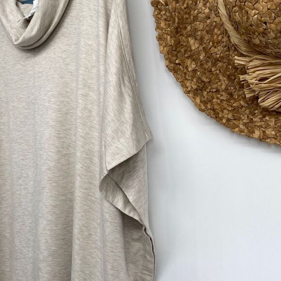 Loft Lounge Oversized Soft & Cozy kaftan Sleeve Casual Cowl Neck Top Oatmeal XS/ - Picture 5 of 11